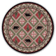 Quilted Forest, Green, 8' Round