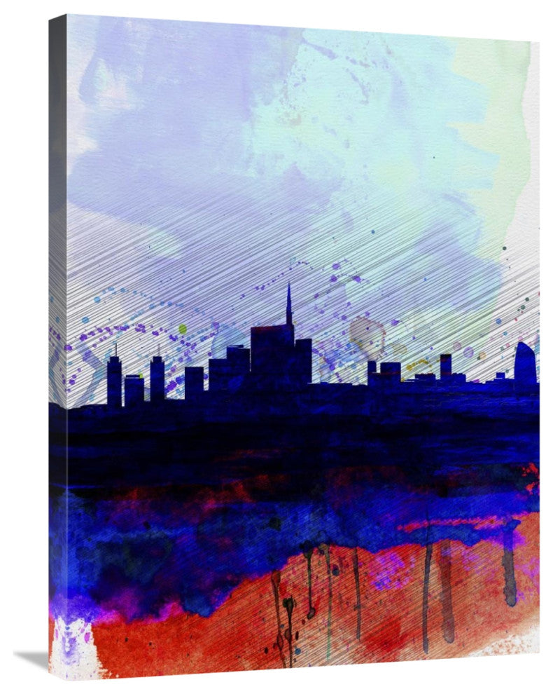 "Milan Watercolor Skyline" Fine Art Print