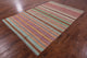 6' 5" X 9' 7" Flat Weave Kilim Wool On Wool Rug - Q12596