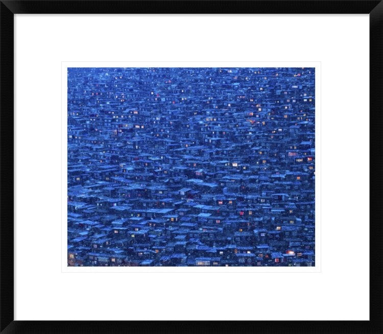 "Dwelling" Framed Digital Print by Shu-Guang Yang, 22x19"