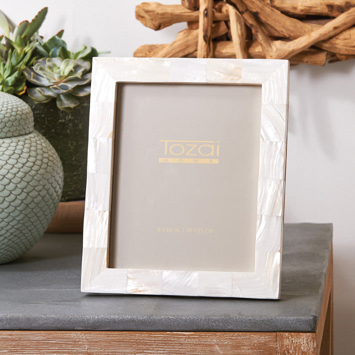 Tozai Pearly White 8"x10" Photo Frame in Gift Box