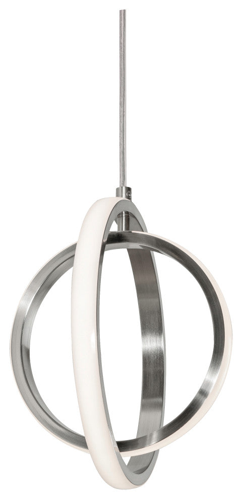 Lock 9" LED Pendant Light, Satin Nickel