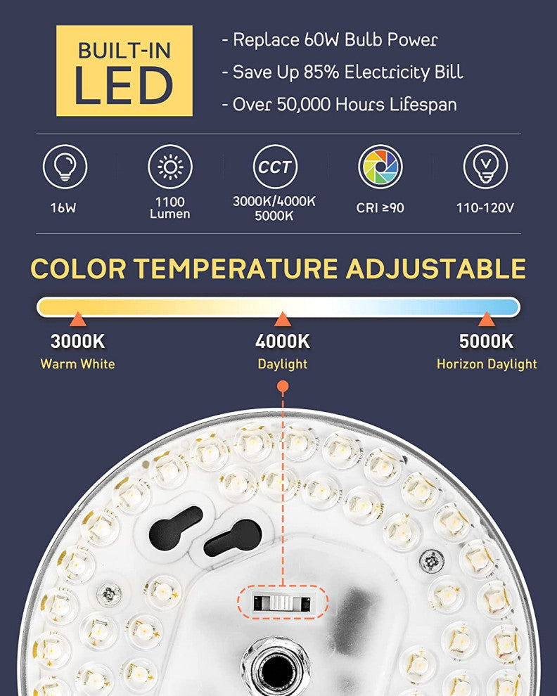 12 Inch LED Flush Mount Ceiling Light black round ceiling light fixture