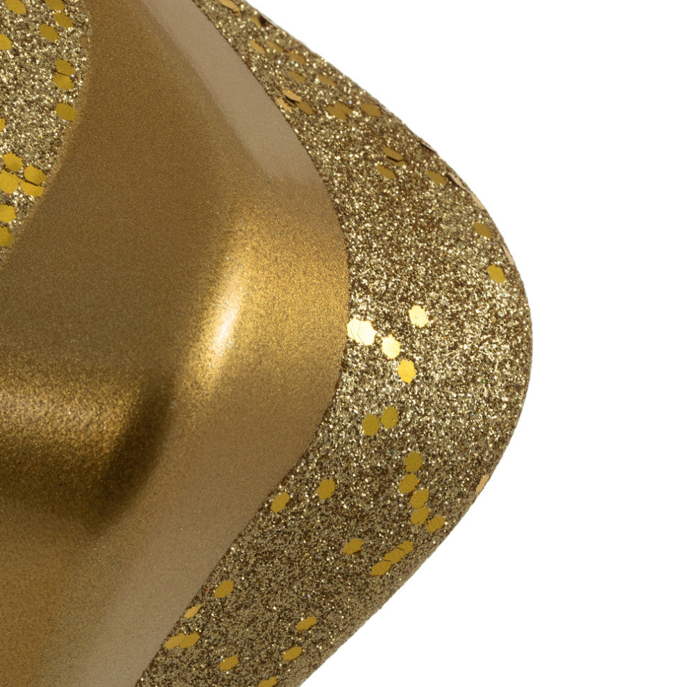 Vickerman N189808Dcv 6" Gold Swirl Diamond Uv Candy Christmas Ornament