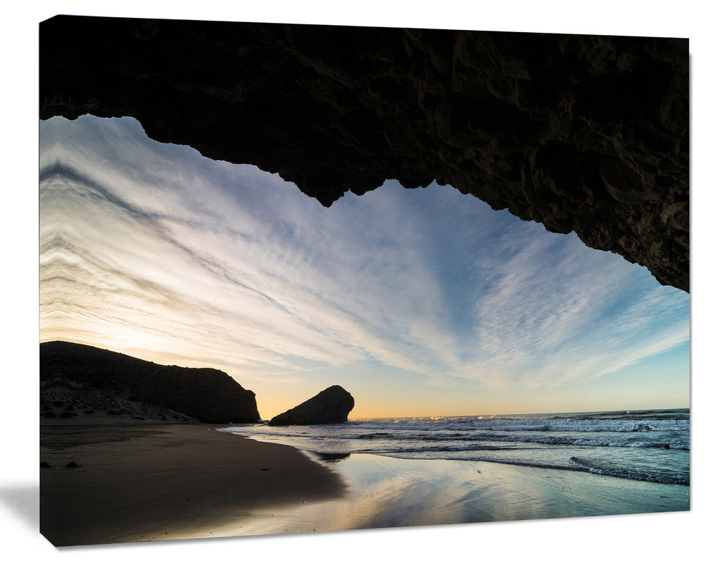 Monsul Beach during Sunset, Large Seashore Canvas Art Print, 60"x28"