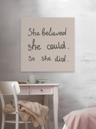 "She Did It" Painting Print on Wrapped Canvas, 48x48
