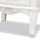 Gabrielle Traditional French Country White-Finished 3-Drawer Wood Nightstand