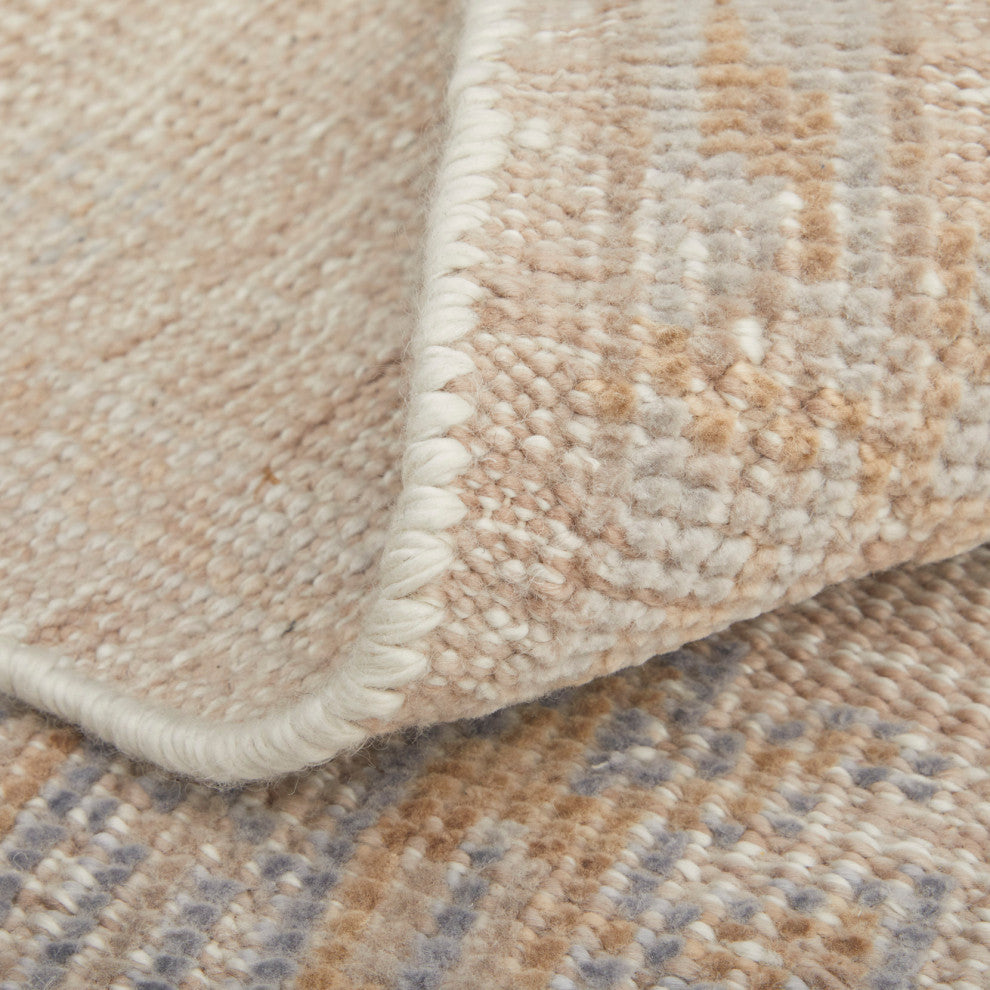 Weave & Wander Tierney Eco Friendly PET Oushak Rug, Ivory/Tan, 8'x10'