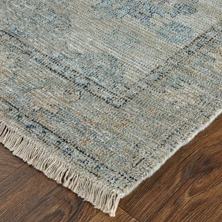 Weave & Wander Ramey Vintage Space Dyed Wool Rug, Tan/Gray, 7'6"x9'6"