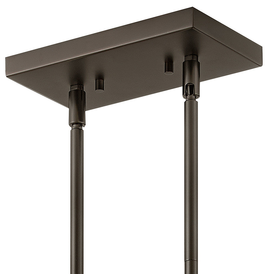 Hinkley 40" Facet Medium Integrated LED Linear Chandelier - Black Oxide