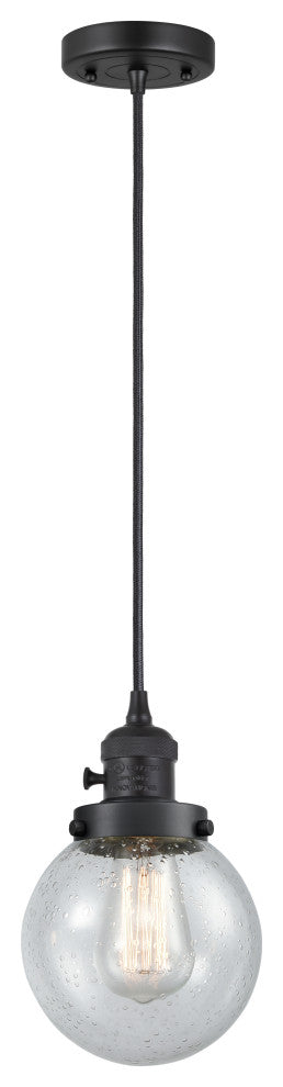 INNOVATIONS 201CSW-BK-G204-6-LED 1-Light Mini Pendant Matte Black