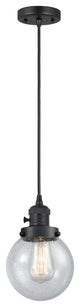 INNOVATIONS 201CSW-BK-G204-6-LED 1-Light Mini Pendant Matte Black