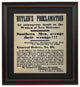 Framed Butler's Proclamation