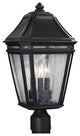 Generation Lighting, OL11308BK, 3-Light Outdoor Post, Black