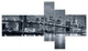 Panorama New York City at Night, Cityscape Canvas Print, 60"x32", 5 panels