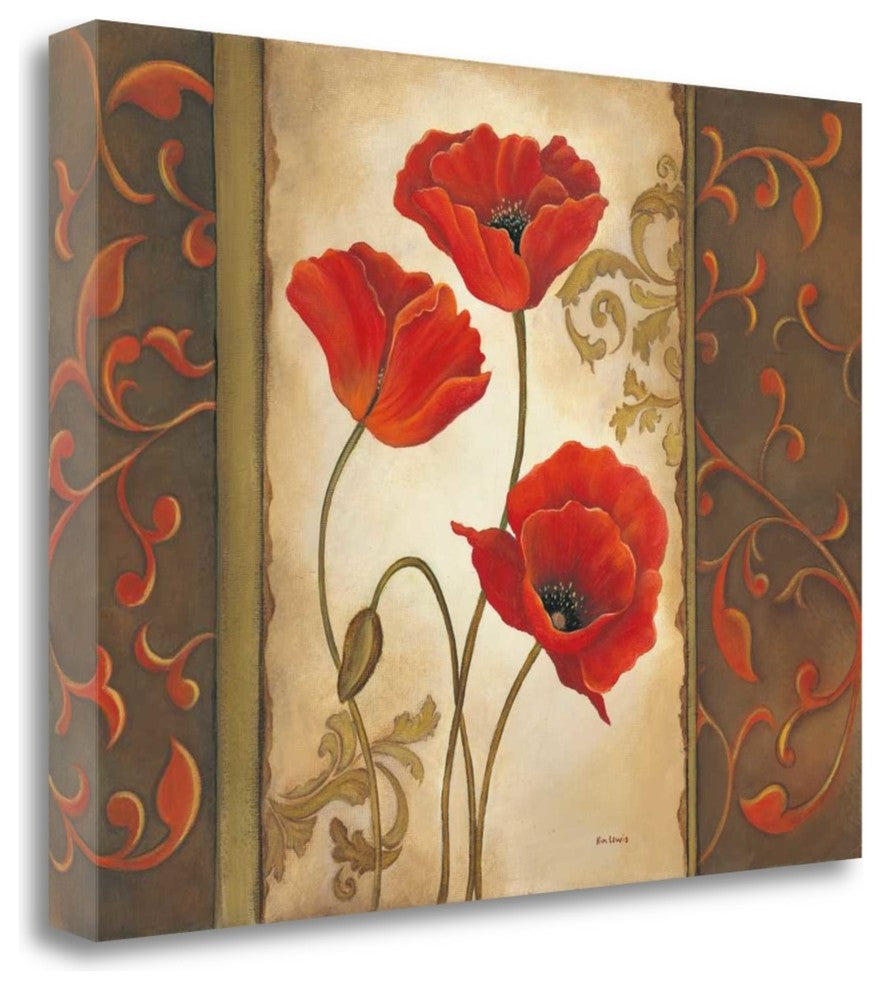 "Poppy II" By Kim Lewis, Giclee Print on Gallery Wrap Canvas, Ready to Hang