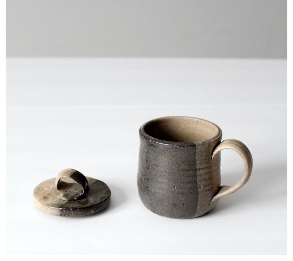 Consigned, Vintage Studio Pottery Mug with Lid