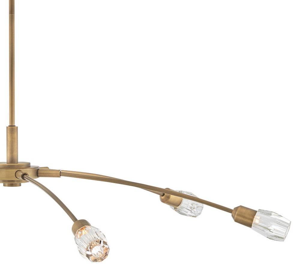 Fredrick Ramond Atera Extra Large Single Tier Chandelier, Heritage Brass