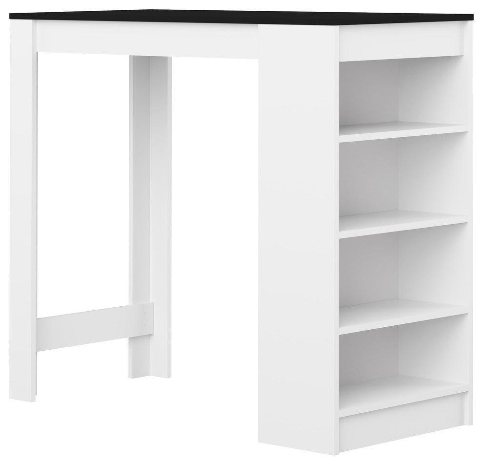 Aravis Dining Bar Table, White, Black