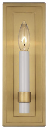 Marston One Light Wall Sconce in Burnished Brass