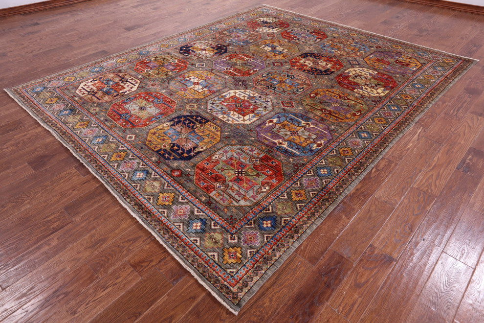 Hand Knotted Bokhara Wool Rug 8' 3" X 10' 1" - Q12426