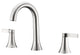 Luxier WSP11-T 2-Handle Widespread Bathroom Faucet with Drain, Brushed Nickel