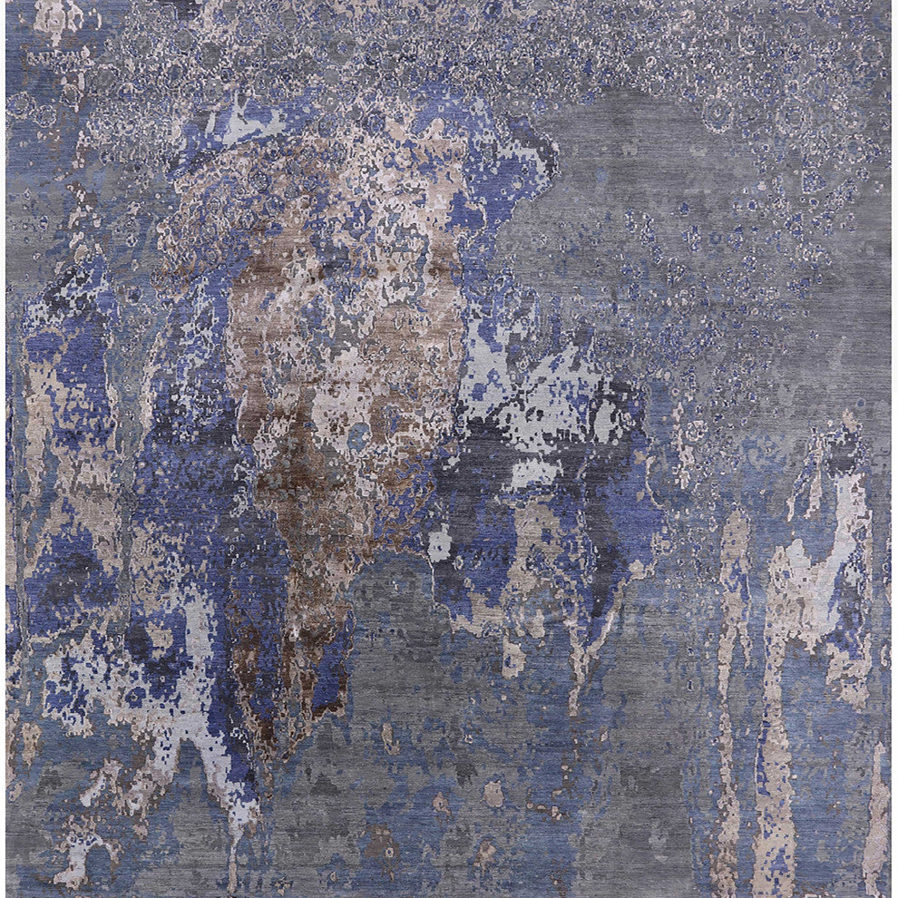 Ahgly Company Indoor Square Mid-Century Modern Area Rugs, 4' Square