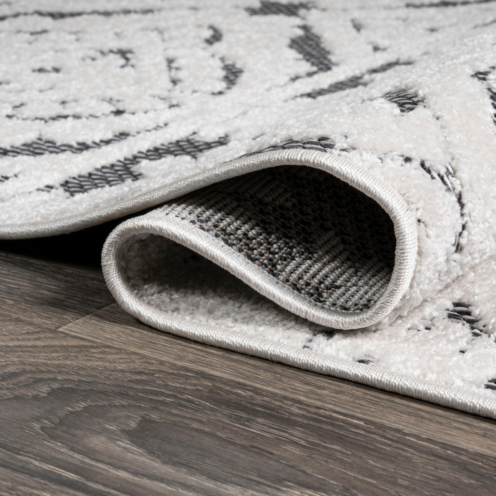 Citta High-Low Pile Mediterranean Tile Indoor/Outdoor Runner Rug