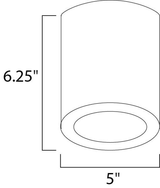Maxim Lighting Lightray 1-Light LED Flush Mount, Architectural Bronze - 86104ABZ