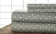 Bibb Home 4 Piece Printed Microfiber Sheet Set, Gray Polka Dot, King