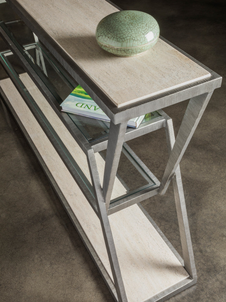 Adamo Silver Gray Console