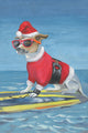 "Santa on the Water" Painting Print on Wrapped Canvas, 30x45