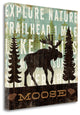 "Simple Living Moose" By Michael Mullan, Giclee Print on Gallery Wrap Canvas