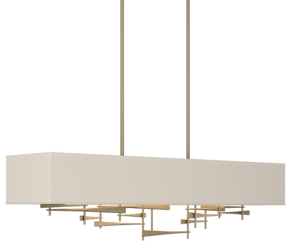 Cavaletti Pendant - Soft Gold Finish - Flax Shade