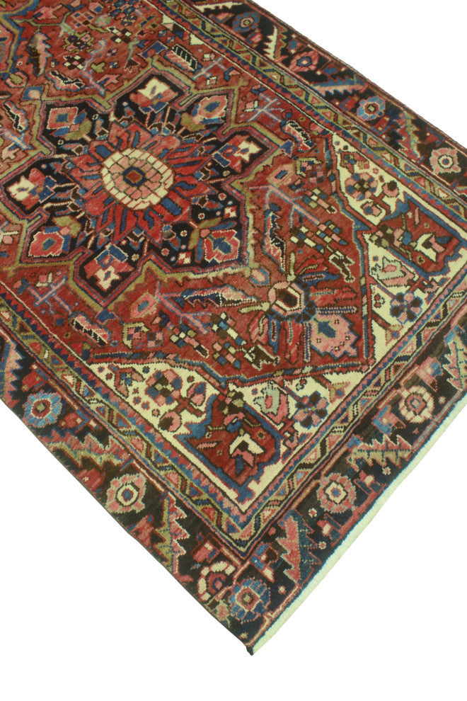 Fine Vintage Heriz Tabarak Rust/Ivory Runner, 3'6 x 10'10