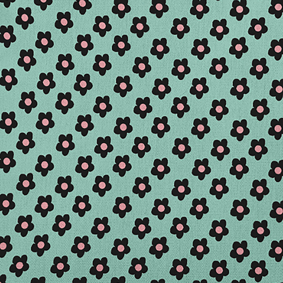 Flower Power Decorative Throw Pillow, Spring Green, 14"x20"