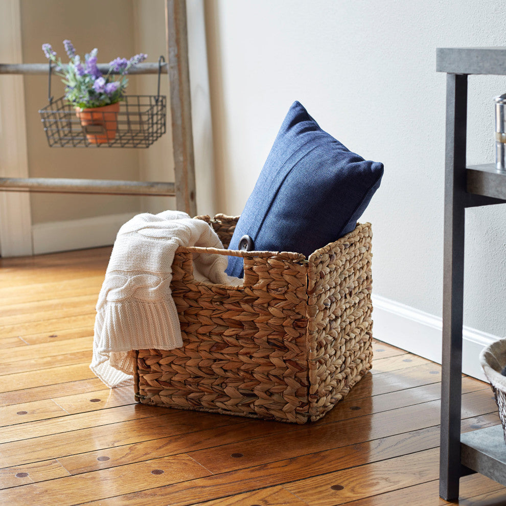 Foldable Wicker Storage Bin