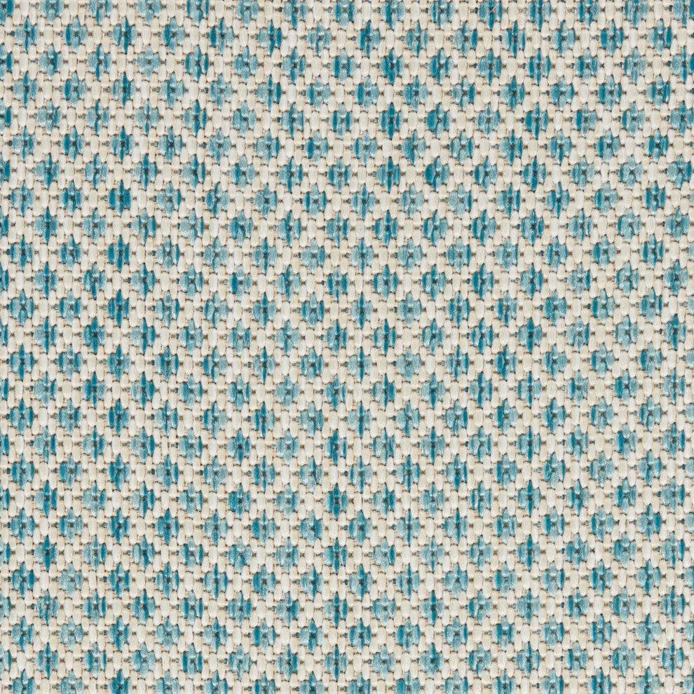 Nourison Courtyard 7' x 10' Ivory Aqua Modern Area Rug