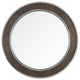 .-     Macie 30-in Round Wood and Metal Mirror