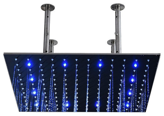 Ardea 24" LED Rainfall Shower System, Handheld Shower, and 6 Body Jets, Chrome