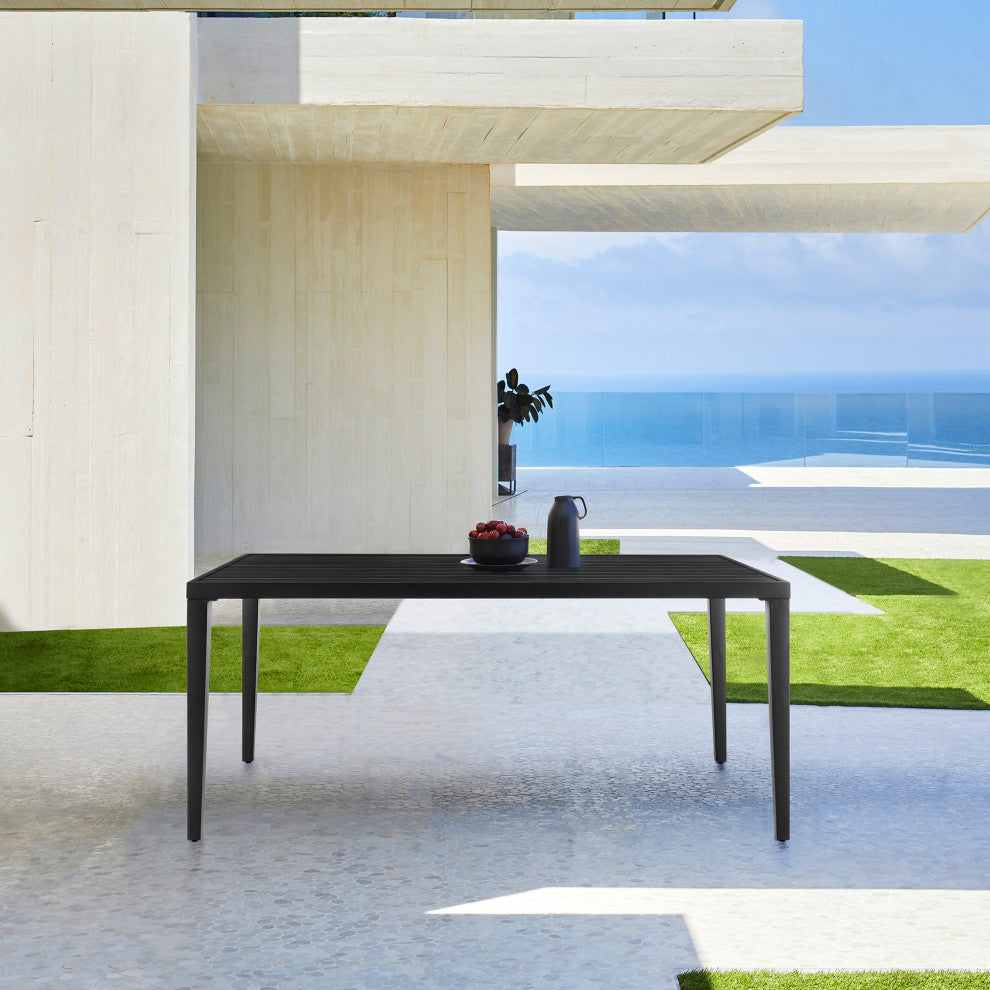 Palma Outdoor Patio Dining Table, Aluminum