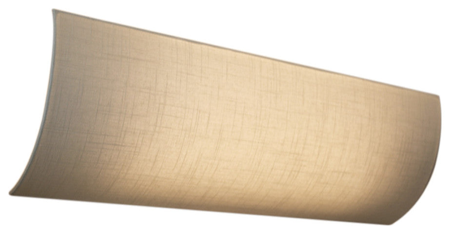 Moderne Vanity Light Cover Refresh Kit, 26"W White Textured Fabric Shade - DIY U