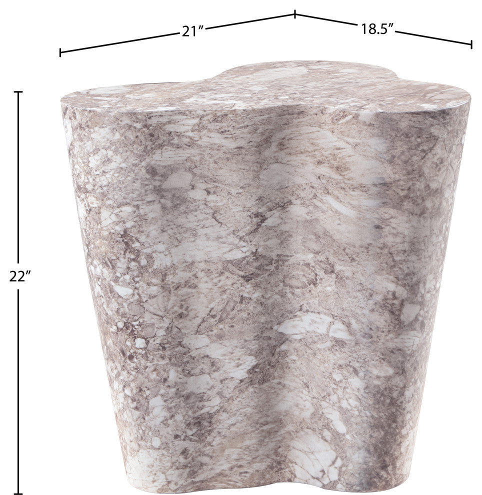 Monza Finished Concrete Indoor/Outdoor End / Side Table, Brown