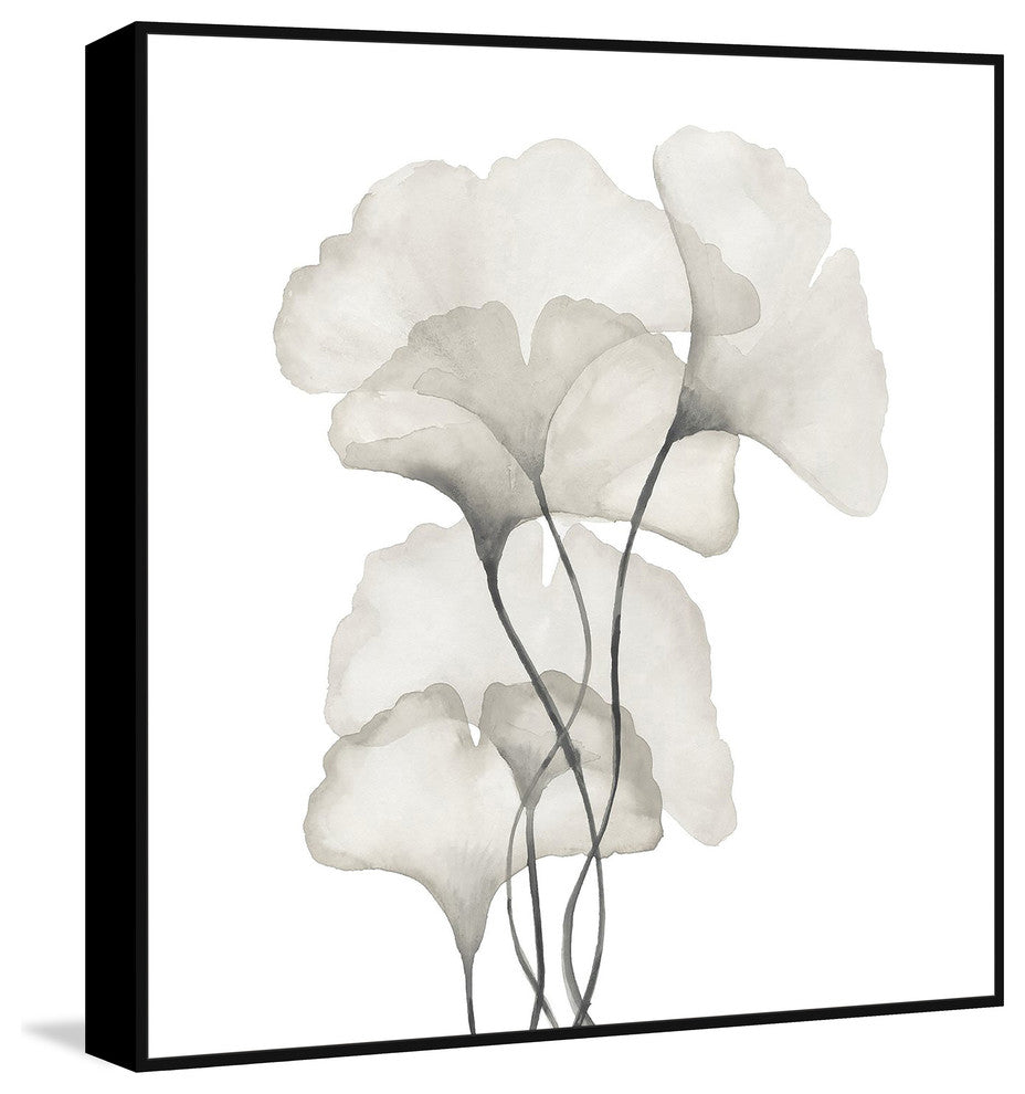 "Ginkgo Biloba Leaves" Floater Framed Painting Print, Canvas, 18"x18"