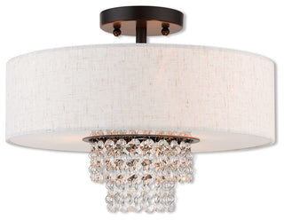 3 Light Ceiling Mount, English Bronze