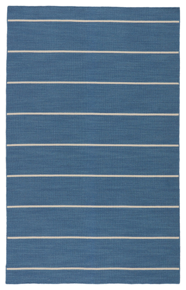 Jaipur Living Cape Cod Handmade Stripe Blue/Cream Area Rug, 8'10"x11'9"