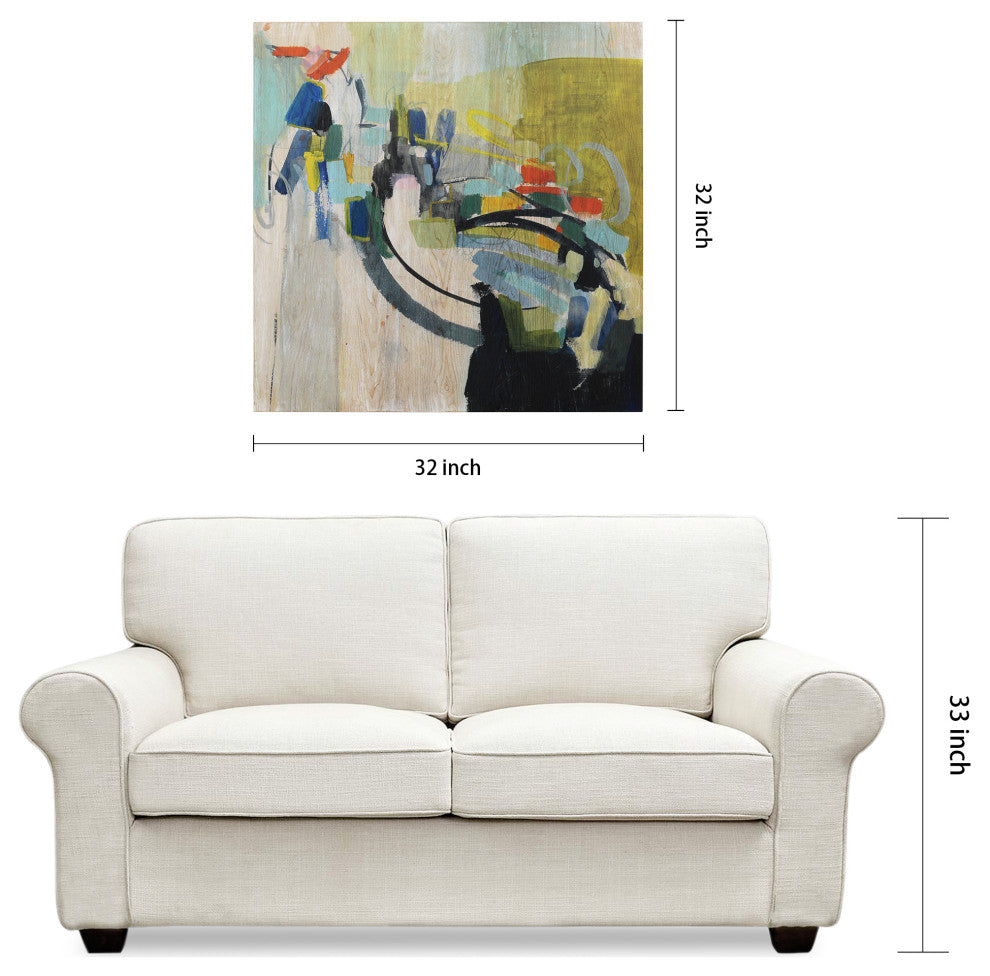 Abstract Wall Art Fine Giclee Printed on Hand Finished Ash Wood - Diptych Set