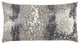 Gray Silver Metallic Abstract Pattern Lumbar Pillow