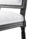 French Vintage Side Dining Chair, Fabric, Wood, Black White, Modern, Cafe Bistro