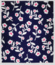 60x80" Valentines Floral Throw Blanket, Navy